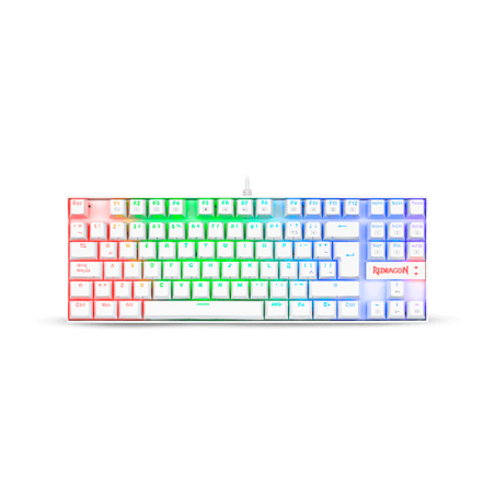 Teclado Redragon Kumara K552W White RAINBOW